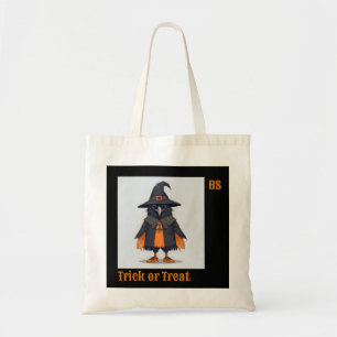 Bolso De Tela Lindo cuervo de Halloween disfrazado Truco o tra