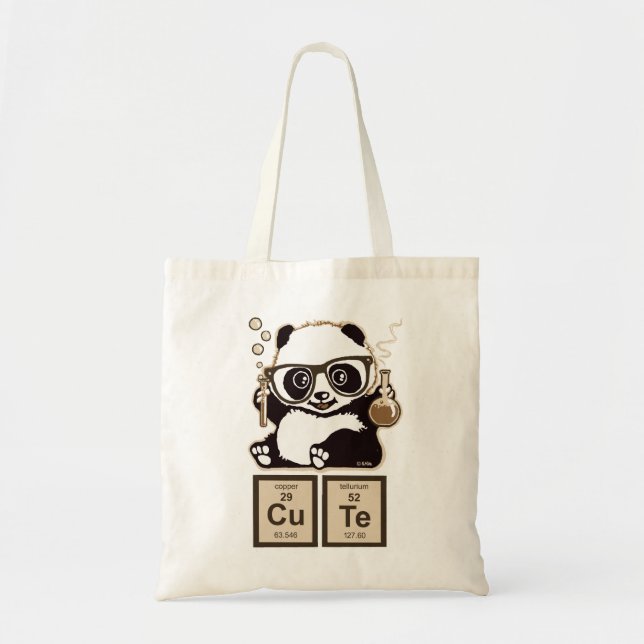 Bolso De Tela Lindo descubierta panda de la química (Frente)