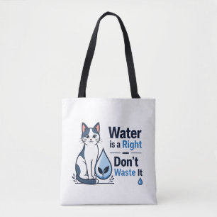 Bolso De Tela Lindo Gato Ahorra Agua Canvas Ecológico