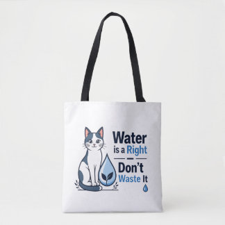 Bolso De Tela Lindo Gato Ahorra Agua Canvas Ecológico 