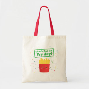 Bolso De Tela Lindo Gracias a Dios Es Día de Frituras Lindo Papa