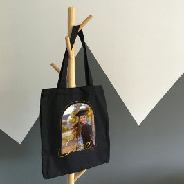 Bolso De Tela Lindo graduado BOHO con foto de arco dorado y año