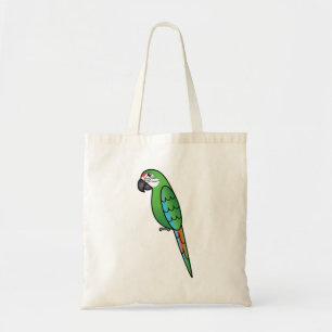 Bolso De Tela Lindo loro guacamayo de dibujos animados militar
