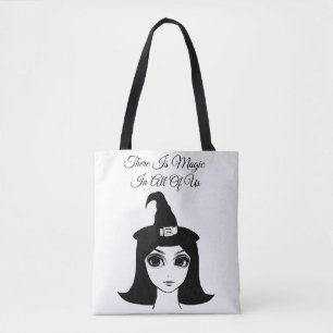 Bolso De Tela lindo ojo bruja chica fantasía cuento de hadas art