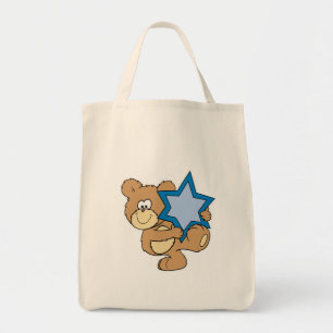 Bolso De Tela lindo oso de hanukkah teddy con estrella de david