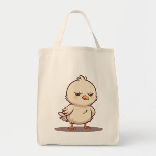 Bolso De Tela Lindo Pájaro Bebé Gruñón Divertido Dibujo Kawaii