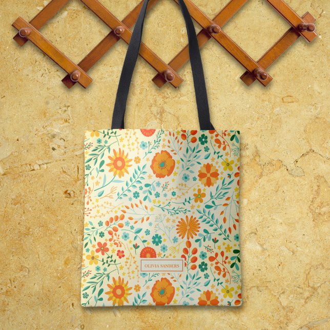 Bolso De Tela Lindo Patron Floral Verano hermoso (Subido por el creador)