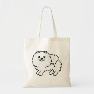 Bolso De Tela Lindo perro de dibujos animados Pomerania
