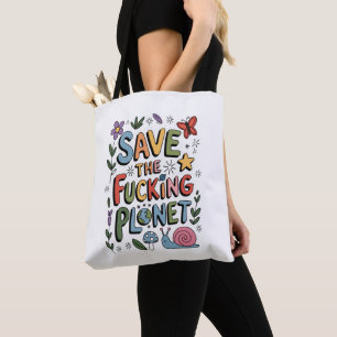 Bolso De Tela Lindo Salvemos el Planeta Ecoguerrero Ambiental