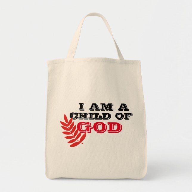 Bolso De Tela lindo soy un hijo de dios (Frente)