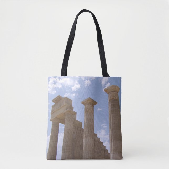 Bolso De Tela Lindos Acropolis Rhodes Grecia (Anverso)