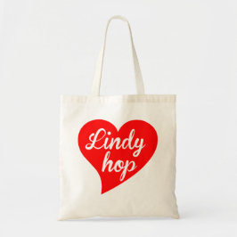 Bolso De Tela Lindy Hop Gran Corazón Rojo