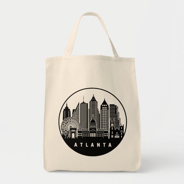 Bolso De Tela Línea aérea de Atlanta Georgia (Frente)
