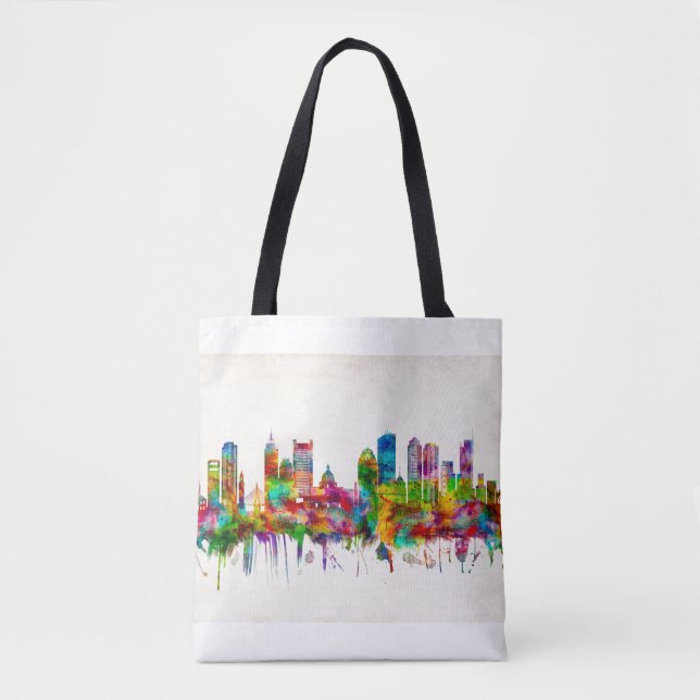 Bolso De Tela Línea aérea de Boston Massachusetts (Anverso)