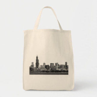 Bolso De Tela Línea aérea de Chicago Etched
