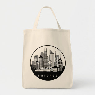 Bolso De Tela Línea aérea de Chicago Illinois