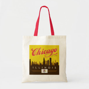 Bolso De Tela Línea aérea de Chicago Illinois