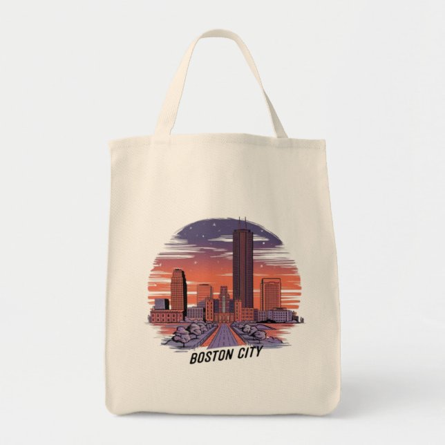 Bolso De Tela Línea aérea de la ciudad de Boston, Boston Mamá el (Frente)