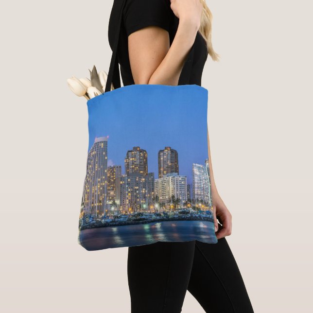Bolso De Tela Línea aérea de la ciudad de Waikiki (Detalle)