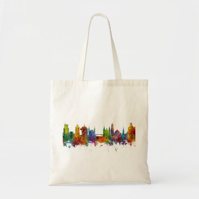 Bolso De Tela Línea aérea de Ljubljana Eslovenia (Frente)