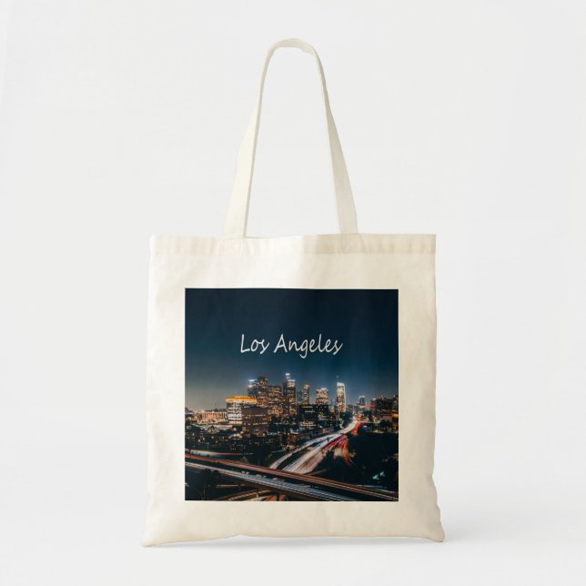 Bolso De Tela Línea aérea de Los Angeles California City Skyline (Frente)