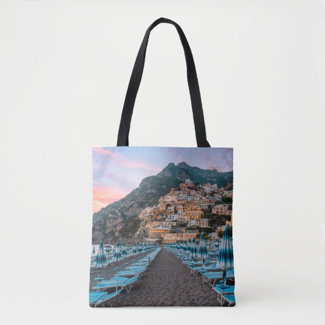 Bolso De Tela Línea costera | Campania, Italia (Anverso)