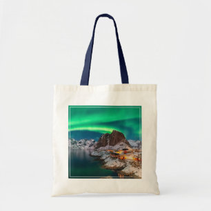 Bolso De Tela Línea costera Islas Lofoten, Hamnoy, Noruega