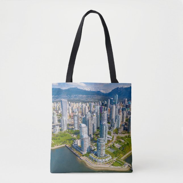 Bolso De Tela Línea costera | Vancouver, Columbia Británica, Can (Anverso)