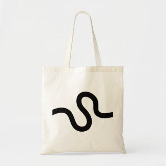Bolso De Tela Línea de curvas 02a - Negro