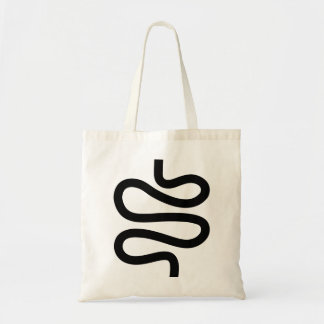 Bolso De Tela Línea de curvas - Negro