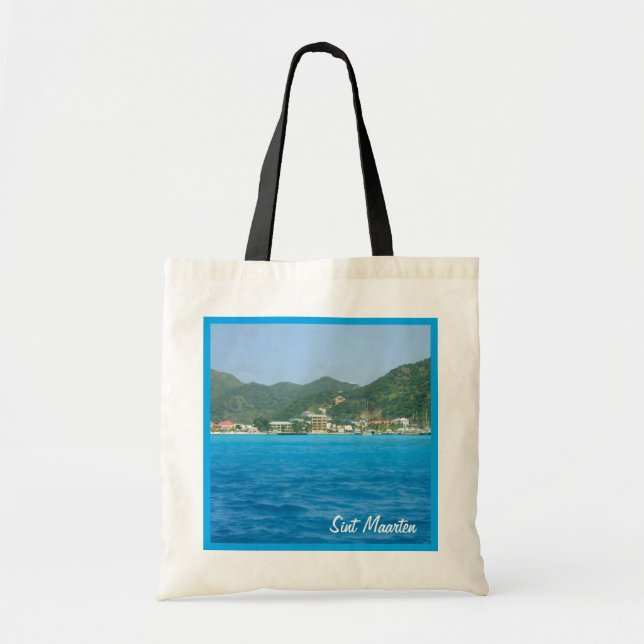 Bolso De Tela Línea de la playa de Philipsburg (Frente)