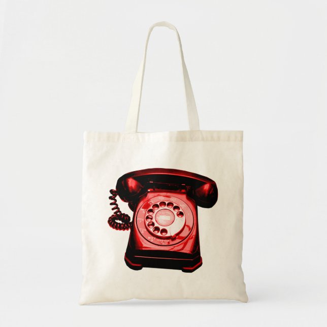 Bolso De Tela Línea directa roja (Frente)