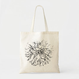 Bolso De Tela Línea Flor Natural Hermosa