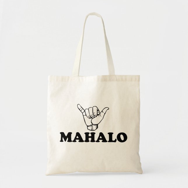 Bolso De Tela LineA Mahalo Shaka (Frente)