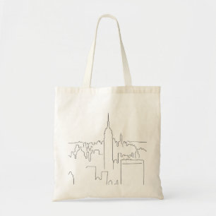 Bolso De Tela Línea Mínima de la Ciudad de Nueva York