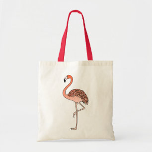 Bolso De Tela Lineart de pájaros Flamingo rosa-57667