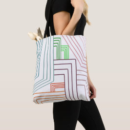 Bolso De Tela Líneas Art Deco