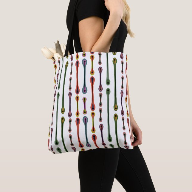 Bolso De Tela Líneas atómicas (Detalle)