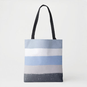 Bolso De Tela Líneas azules