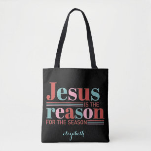 Bolso De Tela Líneas Azules y Verdes Abstractas Personalizadas c