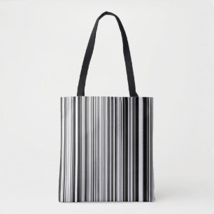 Bolso De Tela Líneas blancos y negros