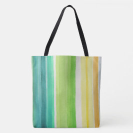Bolso De Tela Líneas Coloridas