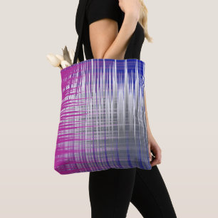 Bolso De Tela líneas cruzadas