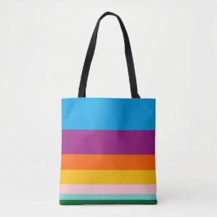Bolso De Tela Líneas de color