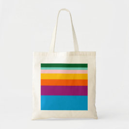 Bolso De Tela Líneas de color