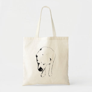 Bolso De Tela Líneas de labrador audaces, inclinación de la cabe