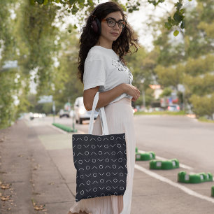 Bolso De Tela Líneas de polka