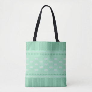 Bolso De Tela Líneas escandinavas de Boho Mint Green