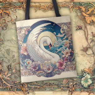 Bolso De Tela Líneas fluidas de belleza Art Nouveau