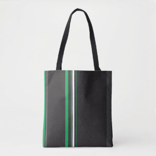 Bolso De Tela Líneas modernas verdes refinadas y elegantes